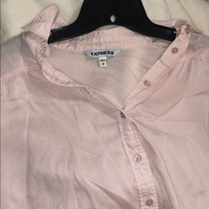 Express pink button up shirt